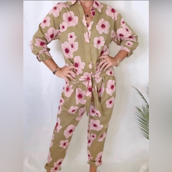 acacia swimwear Pants - Acacia Palmer Jumpsuit in ISLET.